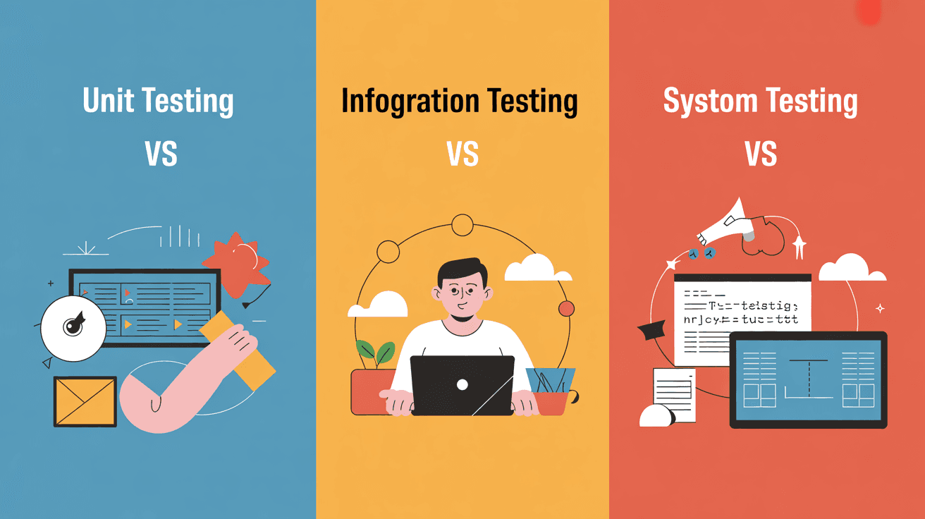 Unit testing vs integration testing vs system testing comparison 2026